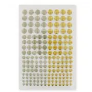 Assortimento di cerchi Hotfix di metallo bronzo/dorato x176