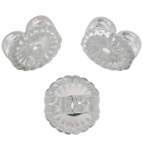 Farfalline - per orecchini a perno 6 mm - placcatura argento fino x6