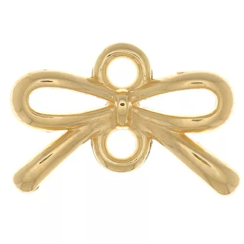 Distanziatore nodo 2 fori 8x12.5 mm - dorato con oro fino x1