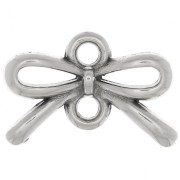 Distanziatore nodo 2 fori 8x12.5 mm - Placcatura argento antico x1|raw }}