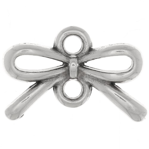 Distanziatore nodo 2 fori 8x12.5 mm - Placcatura argento antico x1