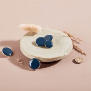 Bottone per cucire in metallo con coda - Atelier Brunette Dotty 15 mm - River x1|raw }}