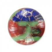 Tonda in ceramica mm. 14 Blu/Ruggine x1