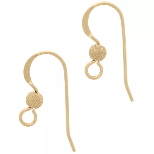 Ganci a sfera con diamanti 13 mm -Gold filled x2