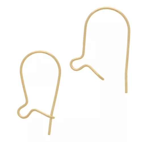 Orecchini con gancio monachelle 14 mm - Gold filled x2