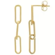 Chiodi di orecchie rettangolo 30x4 mm - Gold filled x2