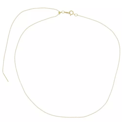 Girocollo regolabile maglia forzatina 1.1 mm - Gold filled x57cm