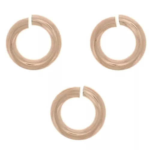 Anellini aperti mm. 4x0.8 mm in rosa Gold filled x10