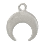 Mini ciondolo corno 9x8 mm - Rodio x1|raw }}