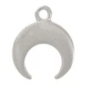 Mini ciondolo corno 9x8 mm - Rodio x1