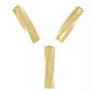 Tubi twist 6x1.7 mm Dorato con oro fino x10