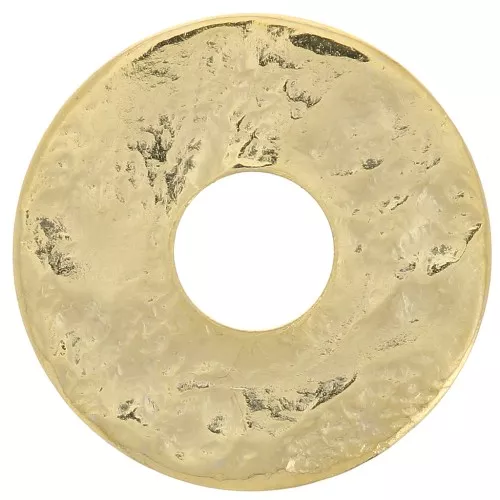 Disco distanziatore scavato martellato 15 mm - Dorato con oro fino x1