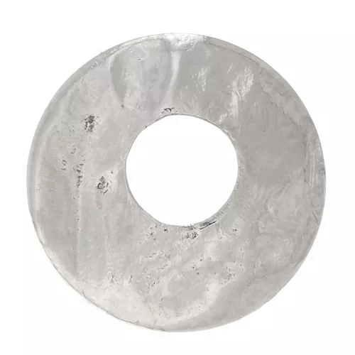 Distanziatore a disco scavato martellato 10 mm - Rodio x1