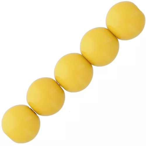 Perline di resina opaca 6 mm - Ocra x10