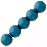 Perline di resina opaca 6 mm - Blu anatra x10
