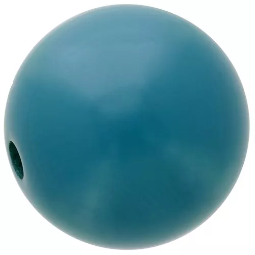 Perlina di resina opaca 12 mm - Blu anatra x1