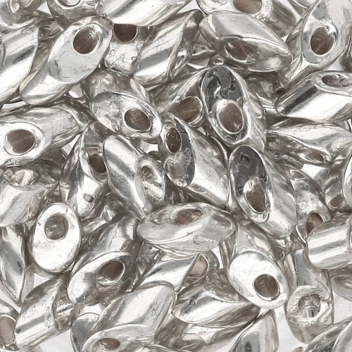 Long Magatama Miyuki mm. 4x7 LMA-4201 - Duracoat Galv. Silver x 10g