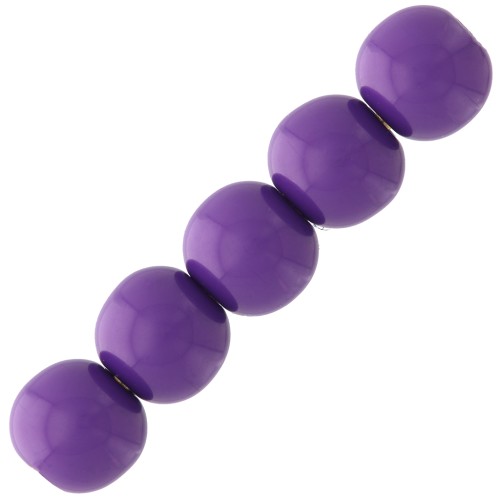 Perline di resina opaca 4 mm - Viola x15