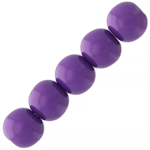 Perline di resina opaca 4 mm - Viola x15