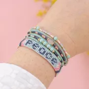 Perline di resina opaca 4 mm - Viola x15