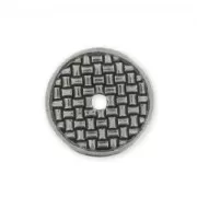 Separatore tondo decorato mm. 18 rodiato x1