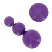 Assortimento di 26 perline rotonde 6-8-10 mm e 2 cabochon di resina - Viola|raw }}