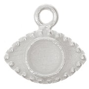 Ciondolo occhio 10 mm per cabochon 4 mm - Argento 925 x1