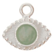 Ciondolo occhio 10 mm per cabochon 4 mm - Argento 925 x1