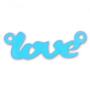 Separatore 2 anellini Love mm. 42x14 Aquamarine x1|raw }}