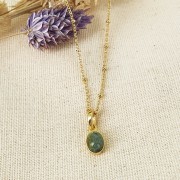 Pendente ovale sfaccettato 12x7 mm Ossido di zirconio - Argento 925 x1