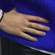 Anello incrociato martellato - Misura 53 - Placcato oro 3 micron x1