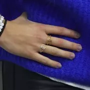 Anello incrociato martellato - Misura 49 - Argento 925 x1