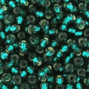 Perle di semi Preciosa 11/0 2 mm - Argento smeraldo rivestito x20g|raw }}
