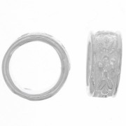 Perlina rotonda lavorata 7x3 mm - Argento 925 x1