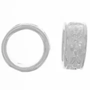 Perlina rotonda lavorata 7x3 mm - Argento 925 x1