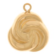 Ciondolo 3 anelli intrecciati 13x11 mm - Gold filled x1