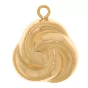 Ciondolo 3 anelli intrecciati 13x11 mm - Gold filled x1