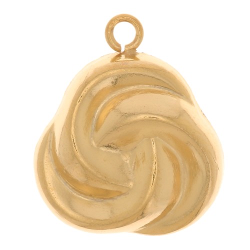 Ciondolo 3 anelli intrecciati 13x11 mm - Gold filled x1