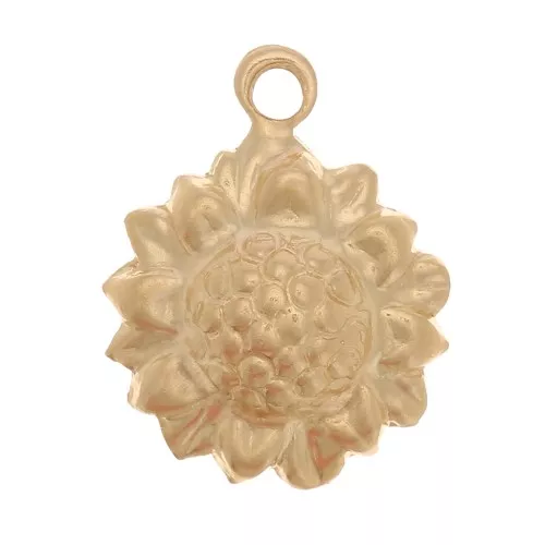 Ciondolo a forma di fiore 9 mm - Gold filled x1