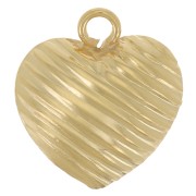 Ciondolo a forma di cuore strutturato 10x9 mm - Gold filled x1|raw }}