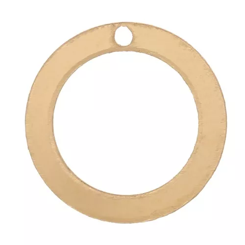 Zecchino cerchio scavato 10 mm -Gold filled x1