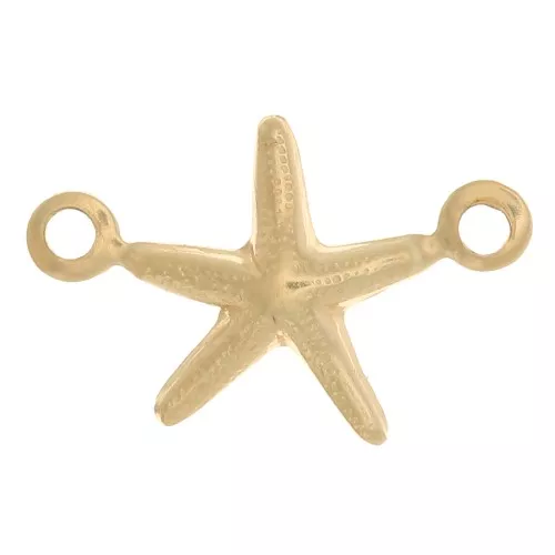 Distanziatore stella marina 12x8 mm -Gold filled x1