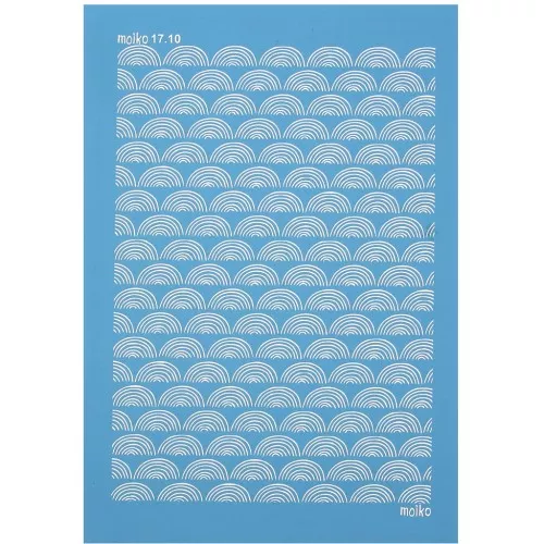 Silk Screen Moiko per pasta polimerica 74x105 mm - Puzzle Arcobaleno 17.10 x1