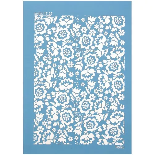 Silk Screen Moiko per pasta polimerica 74x105 mm - Helleborus 17.22 x1