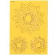 Foglio struttura Moiko per pasta polimerica 97x68 mm - Mandala 2,13 x1