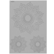 Foglio struttura Moiko per pasta polimerica 97x68 mm - Mandala 2,13 x1