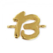 Separatore cifra 15x21 mm Dorato con oro fino con oro fino x1|raw }}