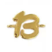 Separatore cifra 15x21 mm Dorato con oro fino con oro fino x1