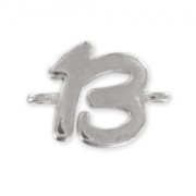 Separatore cifra 15x21 mm Placcatura argento antico x1