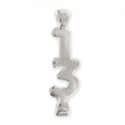 Separatore cifra 24x7 mm Placcatura argento antico x1
